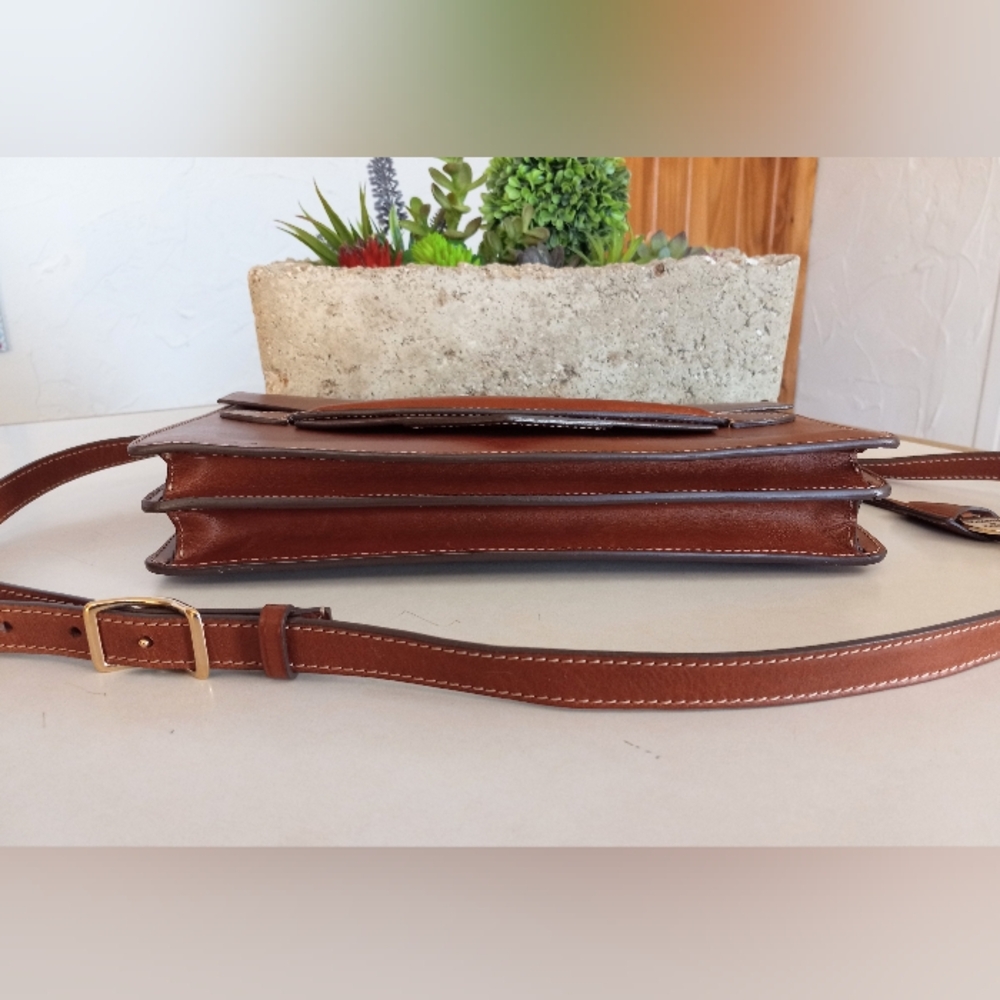 Dooney & Bourke Alto ITALIA, Large Cecelia Crossbody Bag, Saddle - Picture 10 of 16
